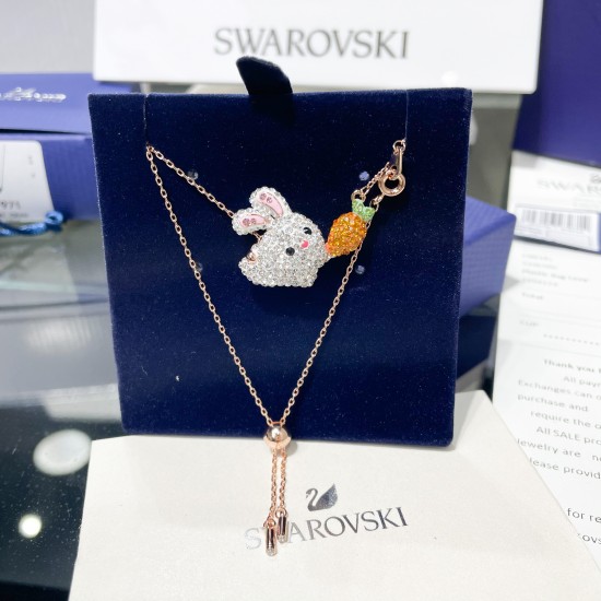 Swarovski Zodiac Rabbit Pendant 5647971 Gold Silver Necklace