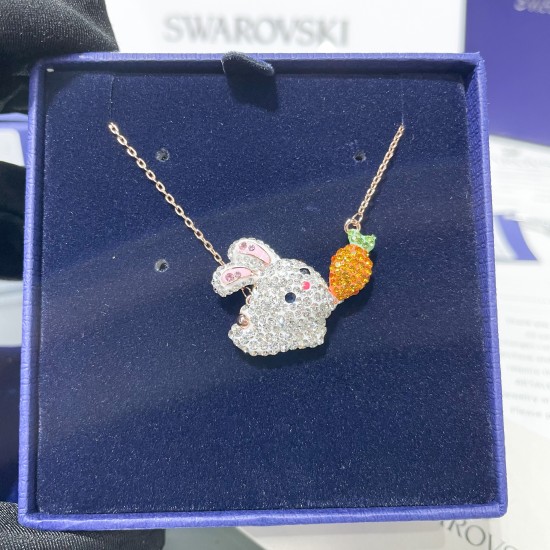 Swarovski Zodiac Rabbit Pendant 5647971 Gold Silver Necklace