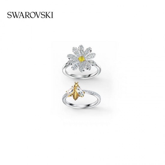 Swarovski Eternal Flower Ring Set, Yellow