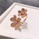 Van Cleef & Arpels Frivole Rose Gold VCA Rings/Silver/Gold Of 3 Colors