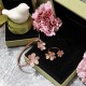 Van Cleef & Arpels Frivole Silver Rose Gold Bracelets