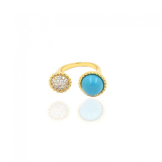 Van Cleef & Arpels Perlee Couleurs Gold VCA Rings/White/Green Of 5 Colors