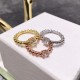 Van Cleef & Arpels Perlee Pearls Gold VCA Rings And Silver/Rose Gold Of 3 Colors