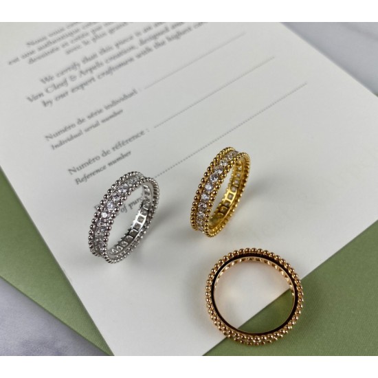 Van Cleef & Arpels Perlee Pearls Of Rose Gold VCA Rings And Silver/Gold 3 Colors