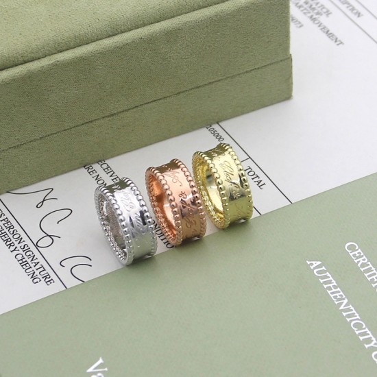 Van Cleef & Arpels Perlee Pearls Of Rose Gold VCA Rings Gold 3 Colors