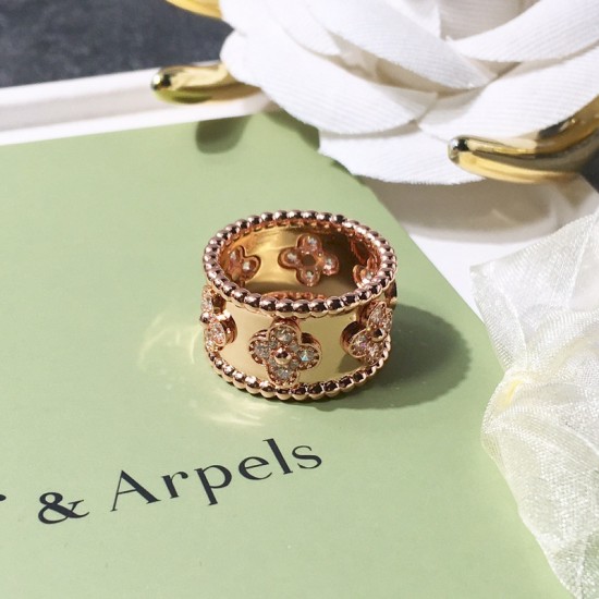 Van Cleef & Arpels Perlee Pearls Of Rose Gold VCA Rings