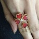 Van Cleef & Arpels Sweet Alhambra Of Black/Red VCA Rings 2 Colors