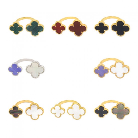 Van Cleef & Arpels Sweet Alhambra Of Gold And Red Green VCA Rings 8 Colors