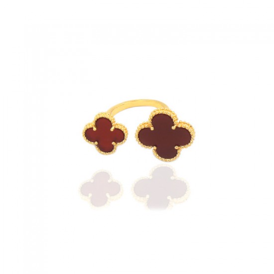 Van Cleef & Arpels Sweet Alhambra Of Gold And Red Green VCA Rings 8 Colors