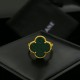 Van Cleef & Arpels Sweet Alhambra Of Gold Silver/Black Green VCA Rings 3 Colors