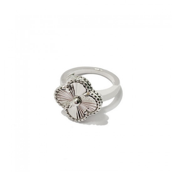 Van Cleef & Arpels Sweet Alhambra Of Rose Gold/Silver And Gold VCA Rings 3 Colors