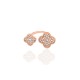 Van Cleef & Arpels Sweet Alhambra Of Rose Gold/Silver/Gold VCA Rings Gold 3 Colors