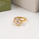 Van Cleef & Arpels Sweet Alhambra Of Rose Gold VCA Rings Gold 12 Colors