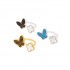 Van Cleef & Arpels Two Butterfly Of Gold Blue/Gold Silver VCA Rings 3 Colors 