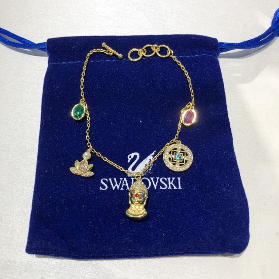 Swarovski Crystal Symbolic Buddha Bracelet 5514410 16.5CM