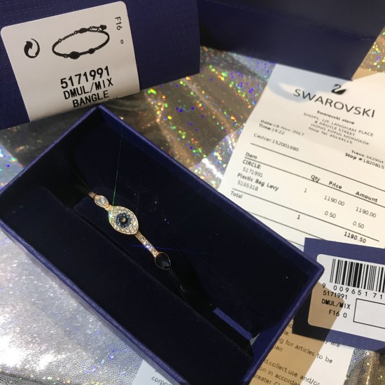 Swarovski Duo Evil Eye Bangle 5171991 5.9CMx4.5CM