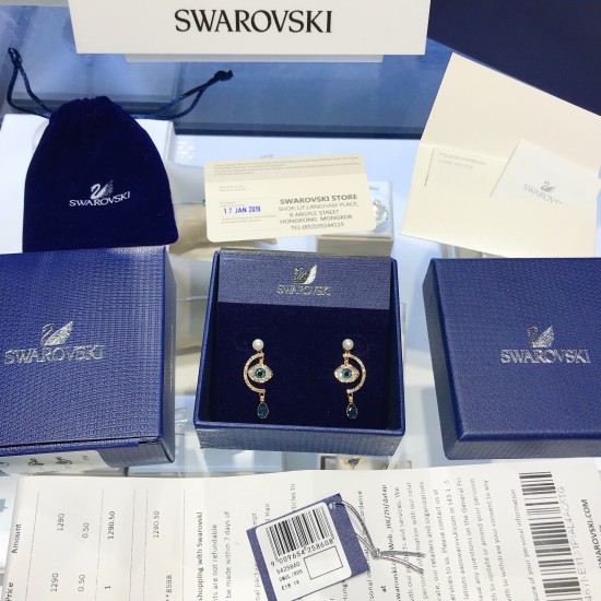 Swarovski Luckily Evil Eye Earrings 5425860