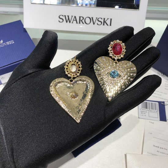 Swarovski Lucky Goddess Heart Clip Earrings 5464131