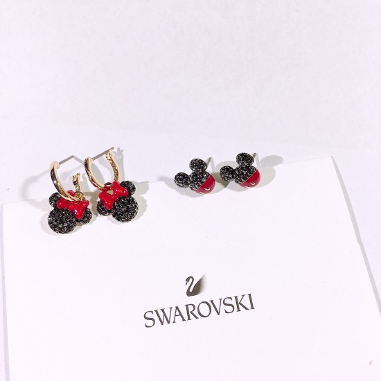 Swarovski Mickey And Minnie Earrings 5566692 2.4cmx1.3cm