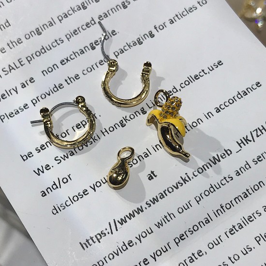 Swarovski No Regrets Banana Earrings 5453571