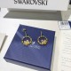 Swarovski Rainbow Swan Hoop Pierced Earrings 5549051 3.5x2.7CM