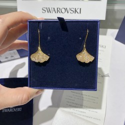 Swarovski Stunning Gingko Pierced Earrings 5518176 4x2.2CM