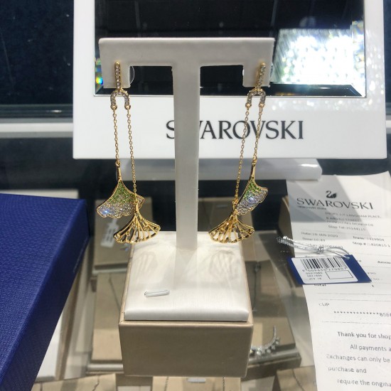 Swarovski Stunning Ginko Earrings 5527080 8.5cmx3cm