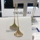 Swarovski Stunning Ginko Earrings 5527080 8.5cmx3cm