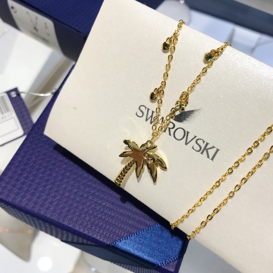 Swarovski Lime Palm Tree Necklace 5375301