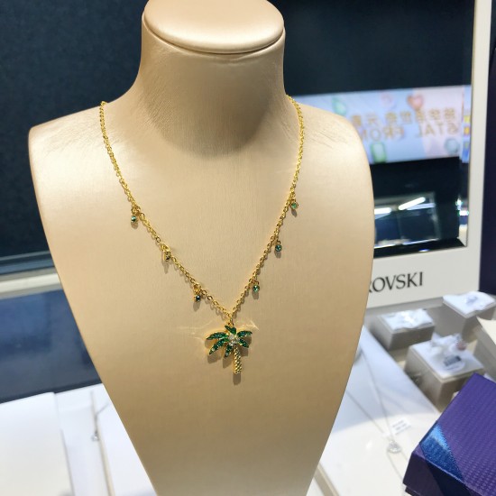 Swarovski Lime Palm Tree Necklace 5375301