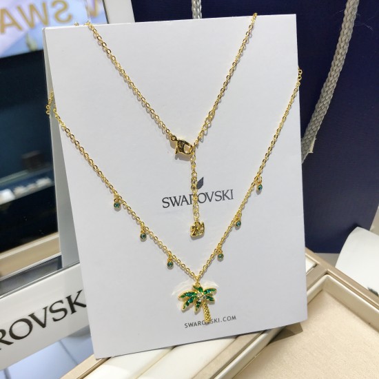 Swarovski Lime Palm Tree Necklace 5375301