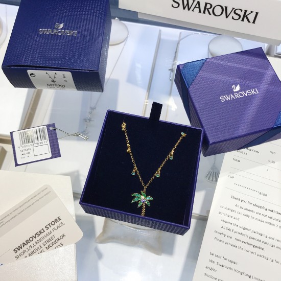 Swarovski Lime Palm Tree Necklace 5375301