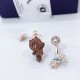 Swarovski Line Friends Skateboard Pierced Earrings 5514438 2.5/0.6CM