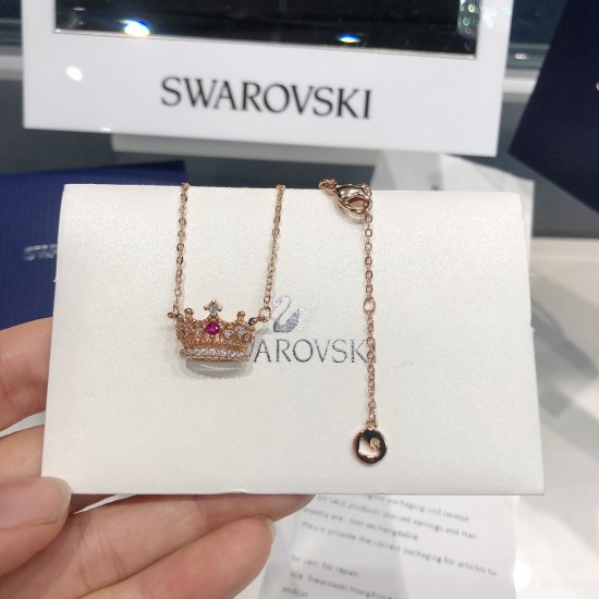 Swarovski 18K RG Queen of Charm Necklace 5529705