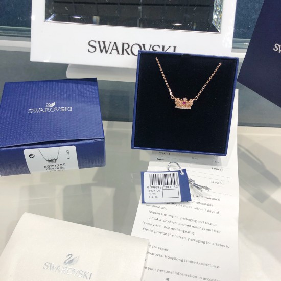 Swarovski 18K RG Queen of Charm Necklace 5529705