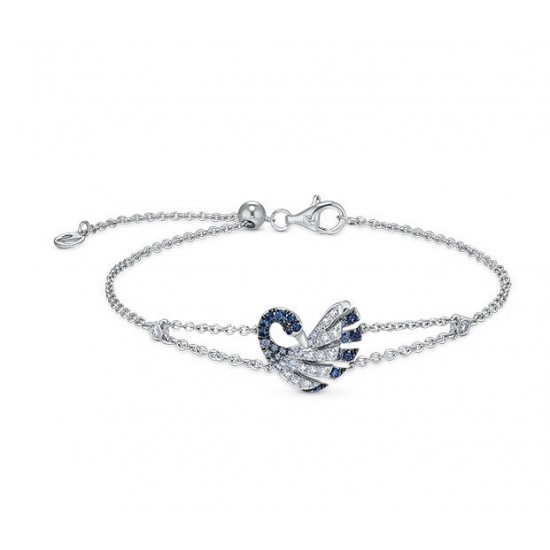 Swarovski 18K WG Waltz Swan Bracelet 5562278