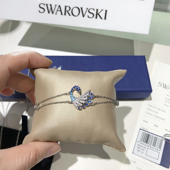 Swarovski 18K WG Waltz Swan Bracelet 5562278