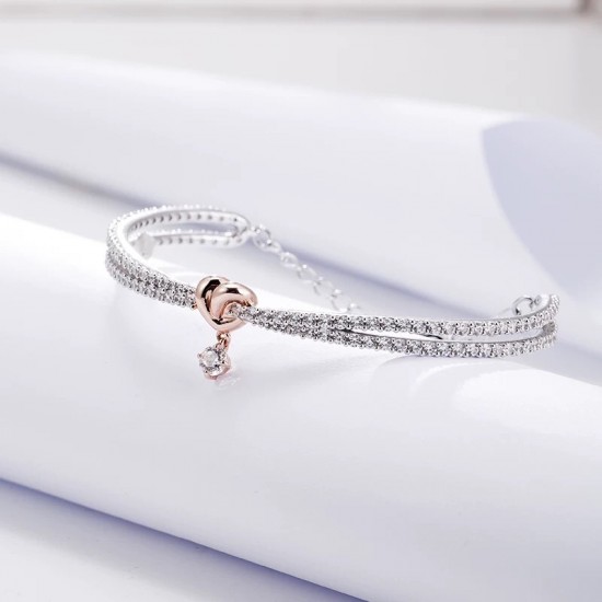 Swarovski Lifelong Heart Bangle 5516544 5.9CMx4.5CM