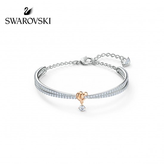 Swarovski Lifelong Heart Bangle 5516544 5.9CMx4.5CM