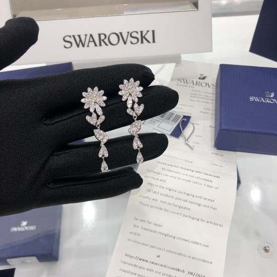 Swarovski Eternal Flower Earrings 5512655 5cmx1.6cm