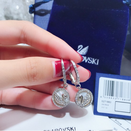 Swarovski Pearly Swan Earrings 5271883