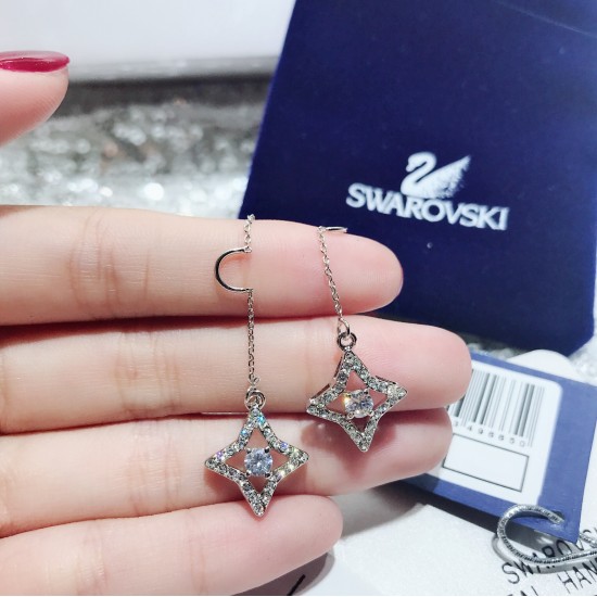 Swarovski Sparkling Dance Star Chain Earrings 5349665