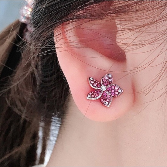 Swarovski Tropical Flower Pierced Earrings 5519254