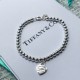 Tiffany Return To Tiffany Bead Bracelet Sterling Silver Blue