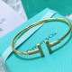 Tiffany T Diamond Wire Bangle 18k Gold