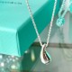 Tiffany Elsa Peretti Teardrop Pendant Sterling Silver