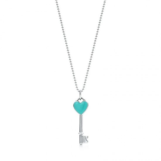 Tiffany Keys Heart Key Pendant Sterling Silver