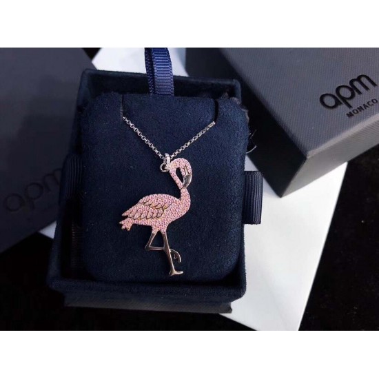 APM Monaco Flamingo Earrings Pendant For W JewelrySuit