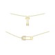 APM Monaco Gold Pin Collarbone Chain Necklace W Jewelry