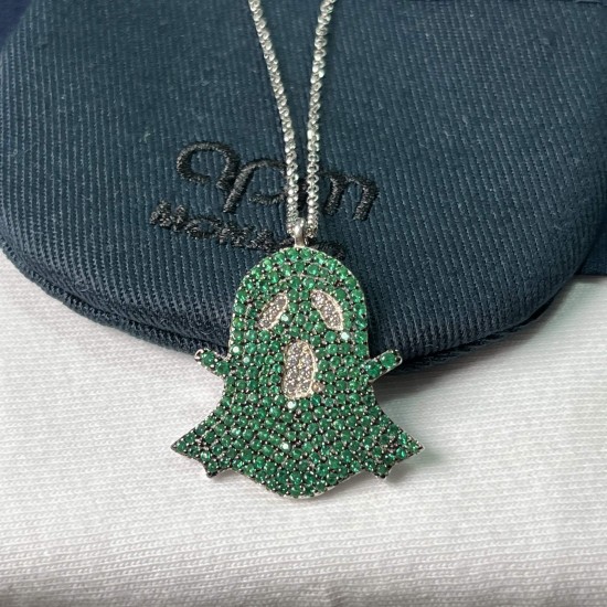 APM Monaco Green Ghost Necklace W Jewelry